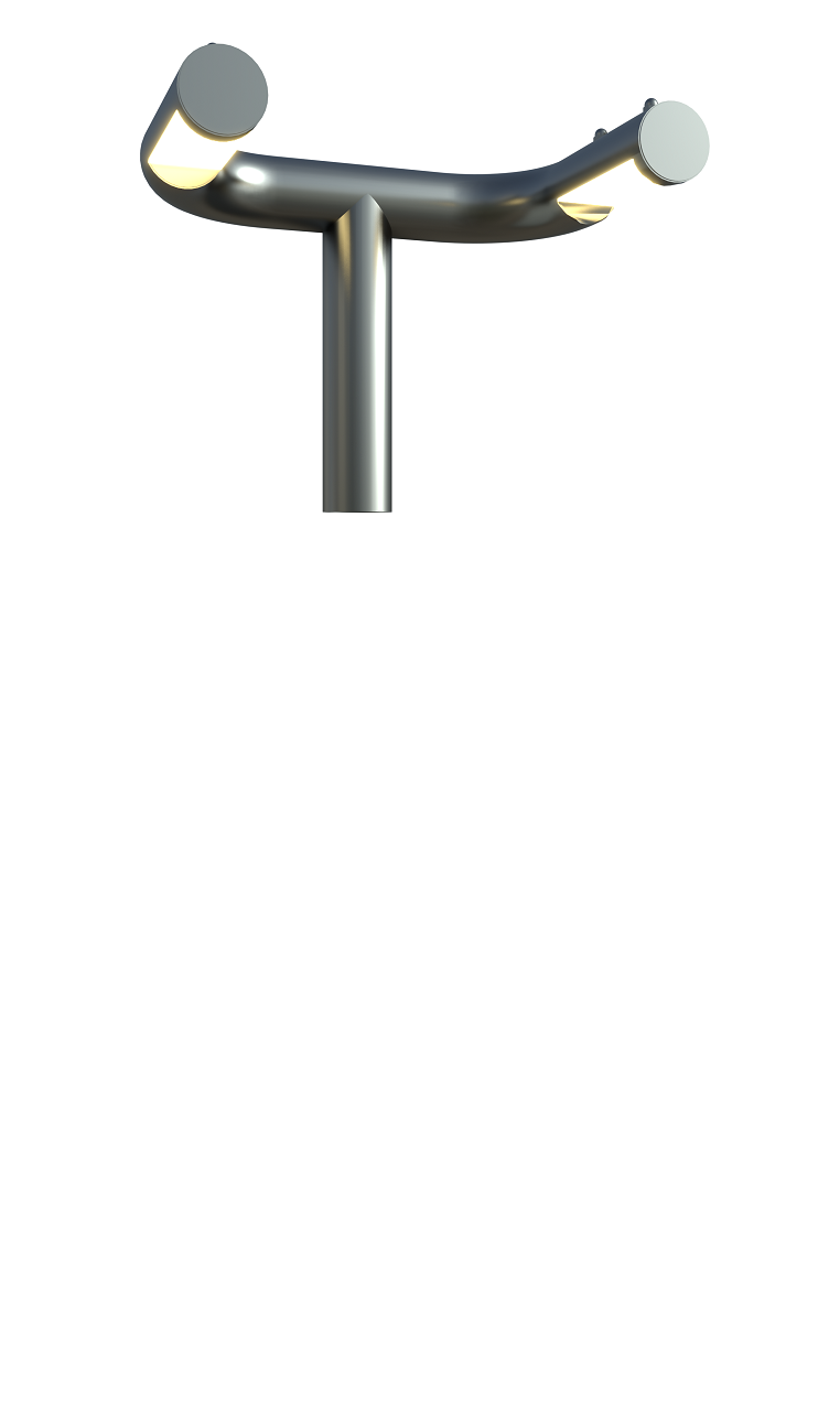 Round LED pole 10 ft. Zagreb OD 4 (Aluminum+powder coating) Two sides 120W 16200Lm